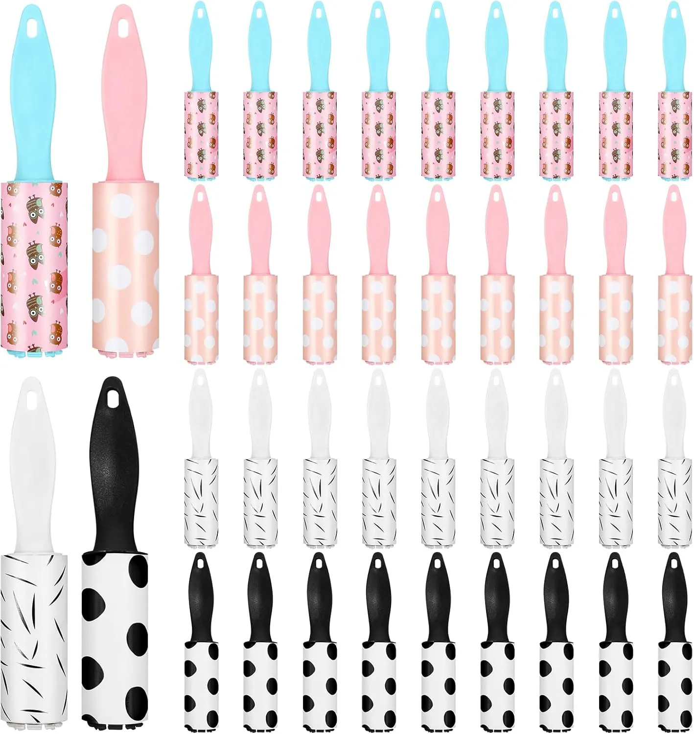 40 Pcs Lint Roller Bulk, Travel Size Lint Roller Mini Lints Rollers for Pet Hair Extra Sticky Small Rollers Removers Sticky Removing Tool for Pet Hair and Clothes Removal, Travel, Furniture, Car Seat