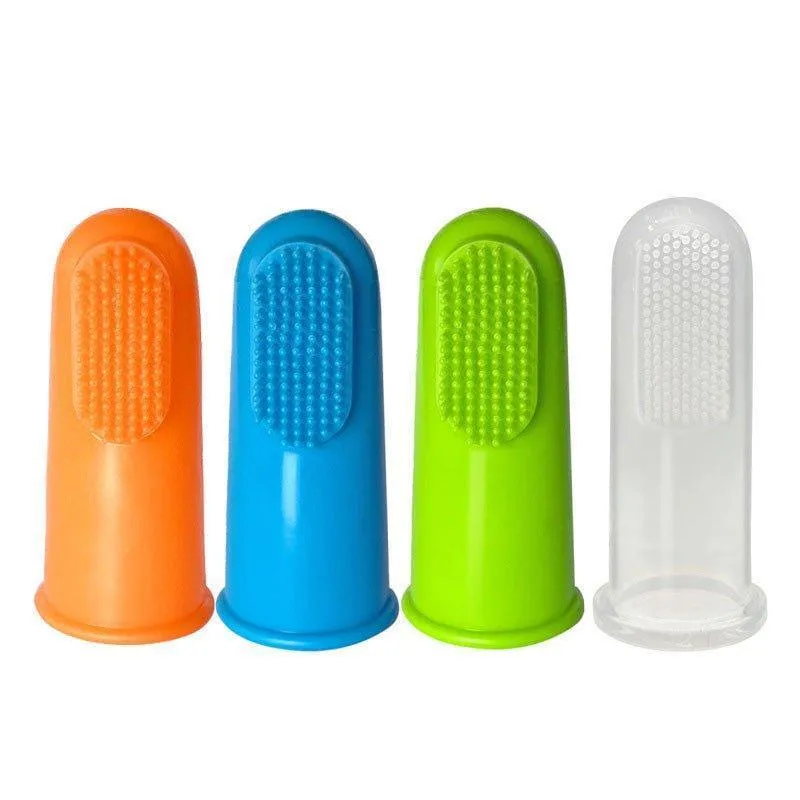 4Pcs Finger Pet Toothbrush Easy Teeth Cleaning and Dental Care