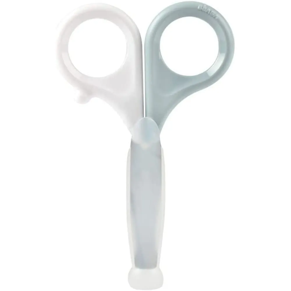 BEABA Nail Scissors for Babies and Kids - for Nail Care and Manicure - Rounded Tips - Blue