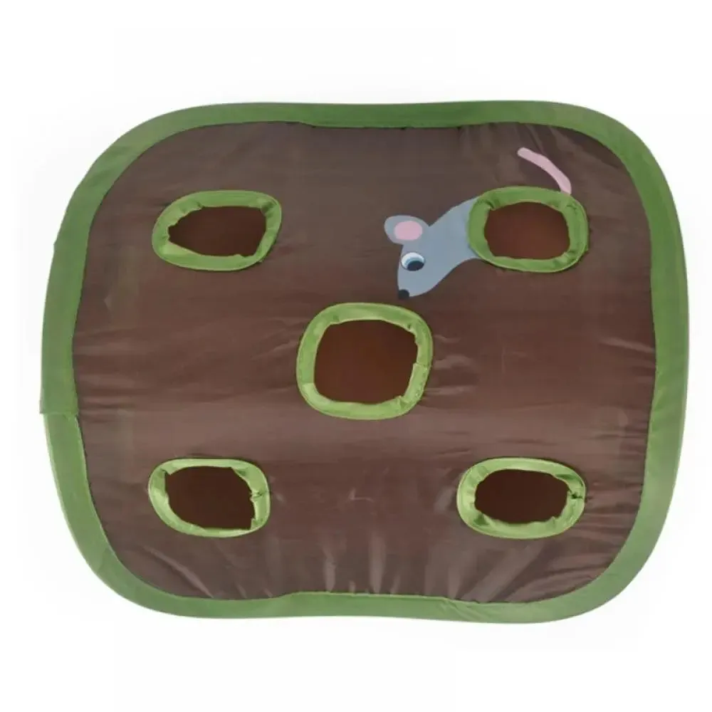 Best Cat Toy Ever! Interactive Treat Maze & Puzzle for Cats,9 Mouse Holes Pet Cat Interactive Toy Intelligence Trainning with Bell Ball Folding Creative Vocal