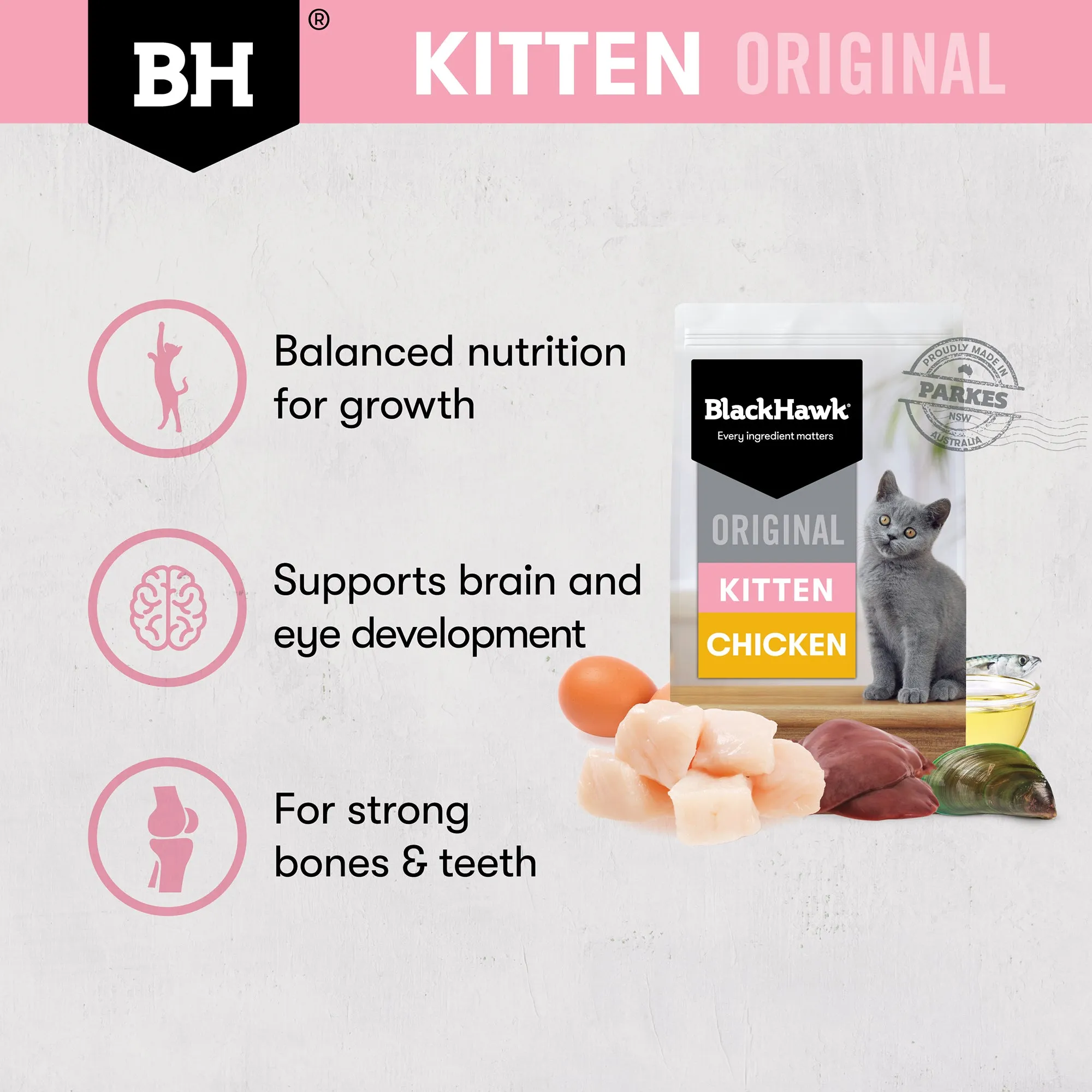 Black Hawk - Original Chicken Kitten Dry Food (4kg)