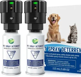 Cat Deterrent Spray System 2 Pack - Motion Activated Dog System Pet Spray Deterrent Device