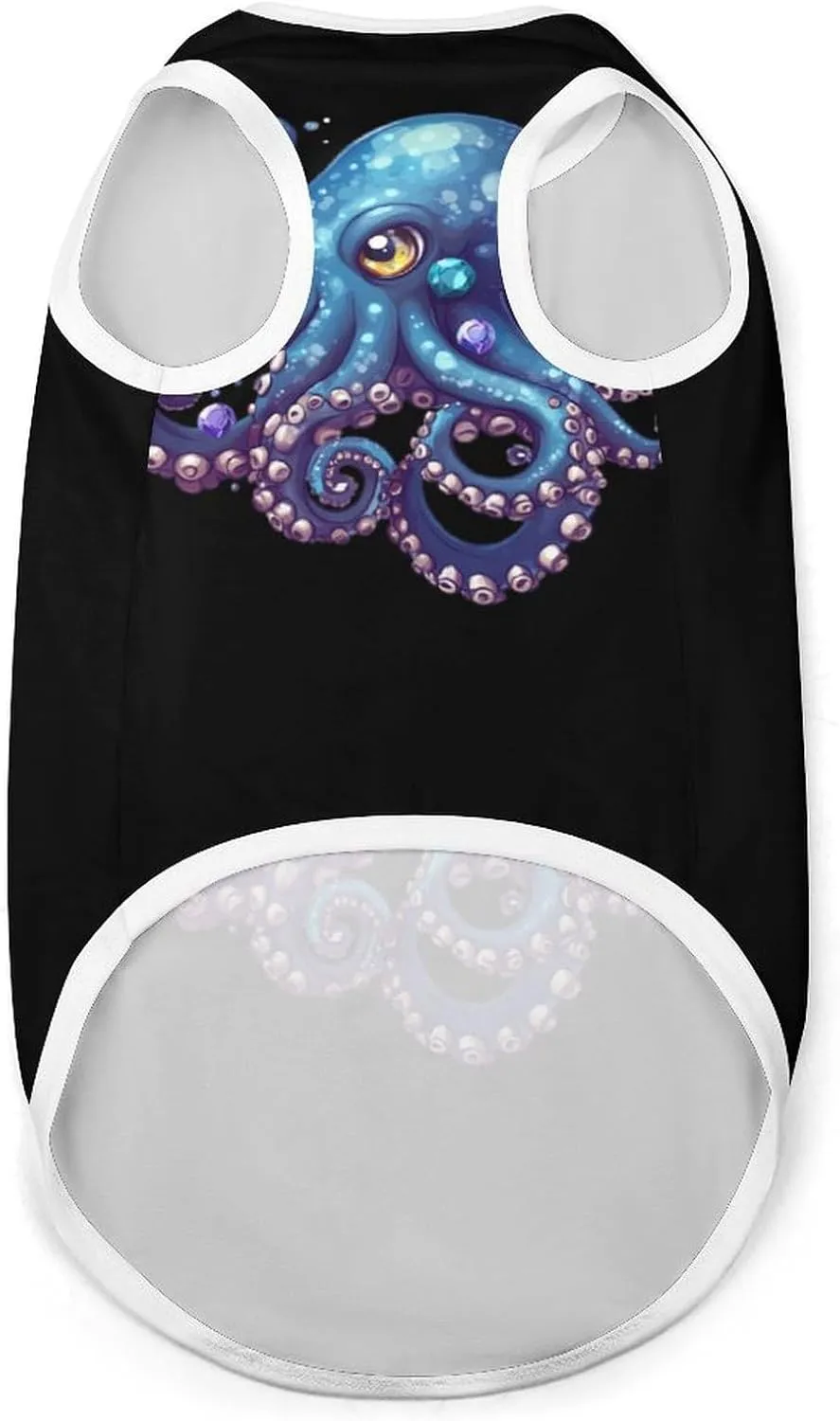 Cool Blue Octopus Dog Shirts Summer Pet T Shirts Sleeveless Pet Clothes Dog Vest Tank Tops for Dogs Cats L