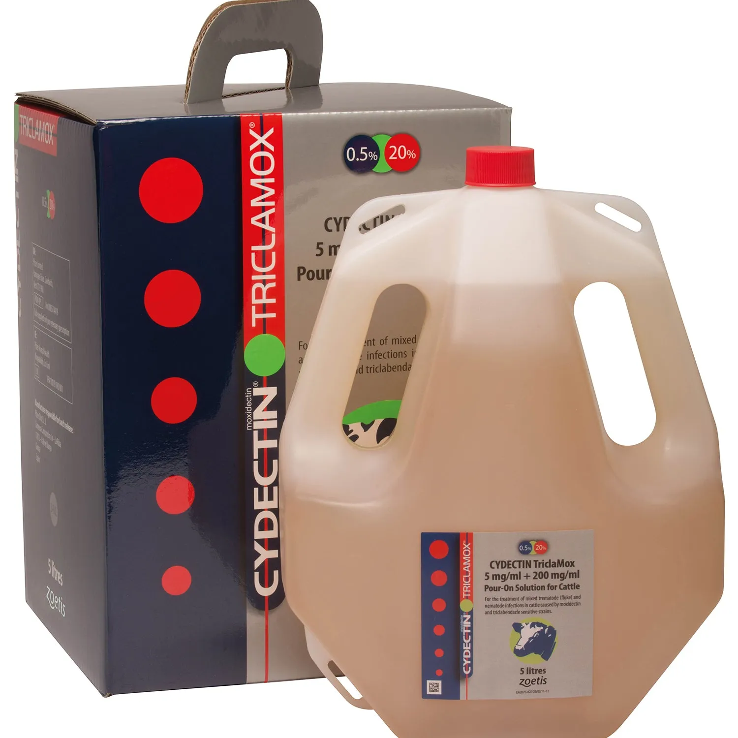 Cydectin TriclaMox 5 mg/ml   200 mg/ml Pour-On Solution for Cattle