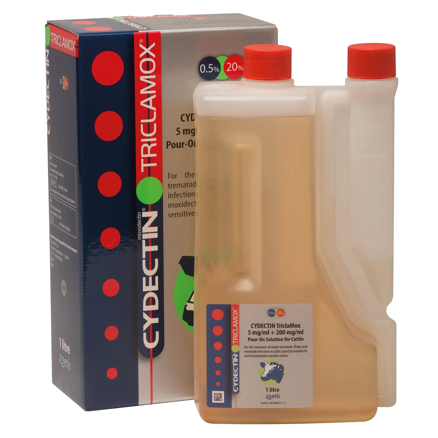 Cydectin TriclaMox 5 mg/ml   200 mg/ml Pour-On Solution for Cattle