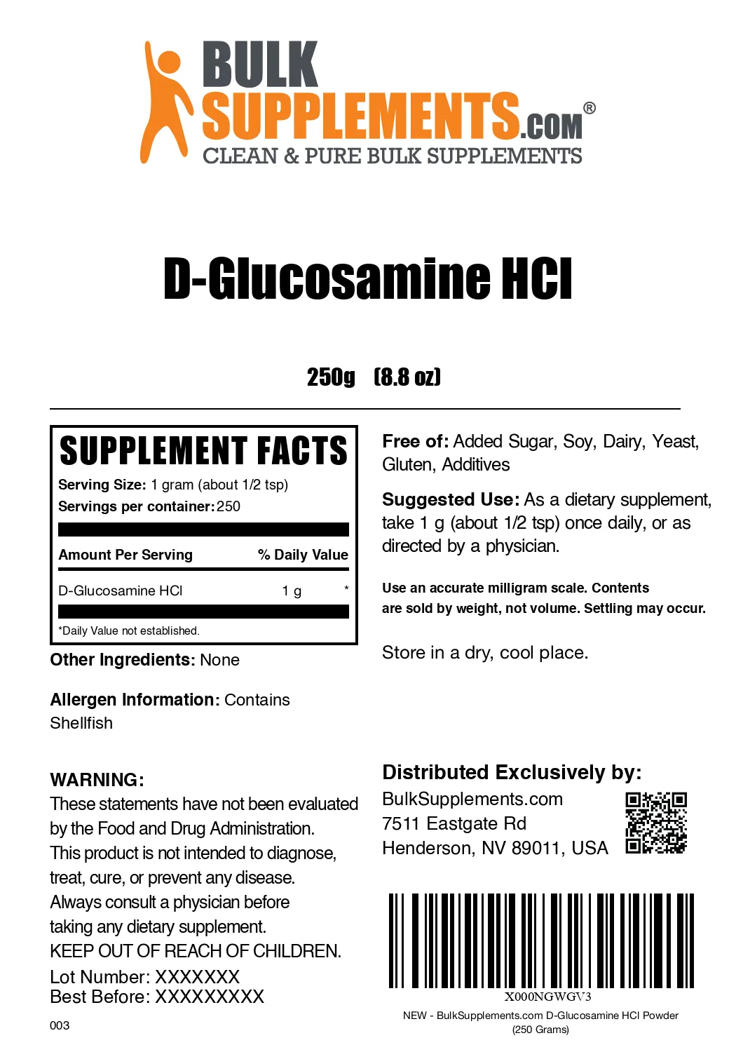 D-Glucosamine HCl Powder