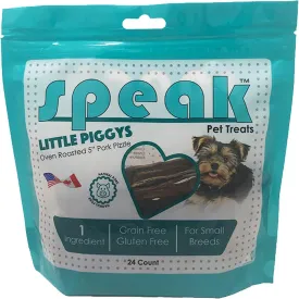 Dog Treats Little Piggys, Natural Gluten and Grain Free Low Calorie 5 Inch Pork Chews for Small Breeds, Perfect Alternative for Rawhide, 24 Count