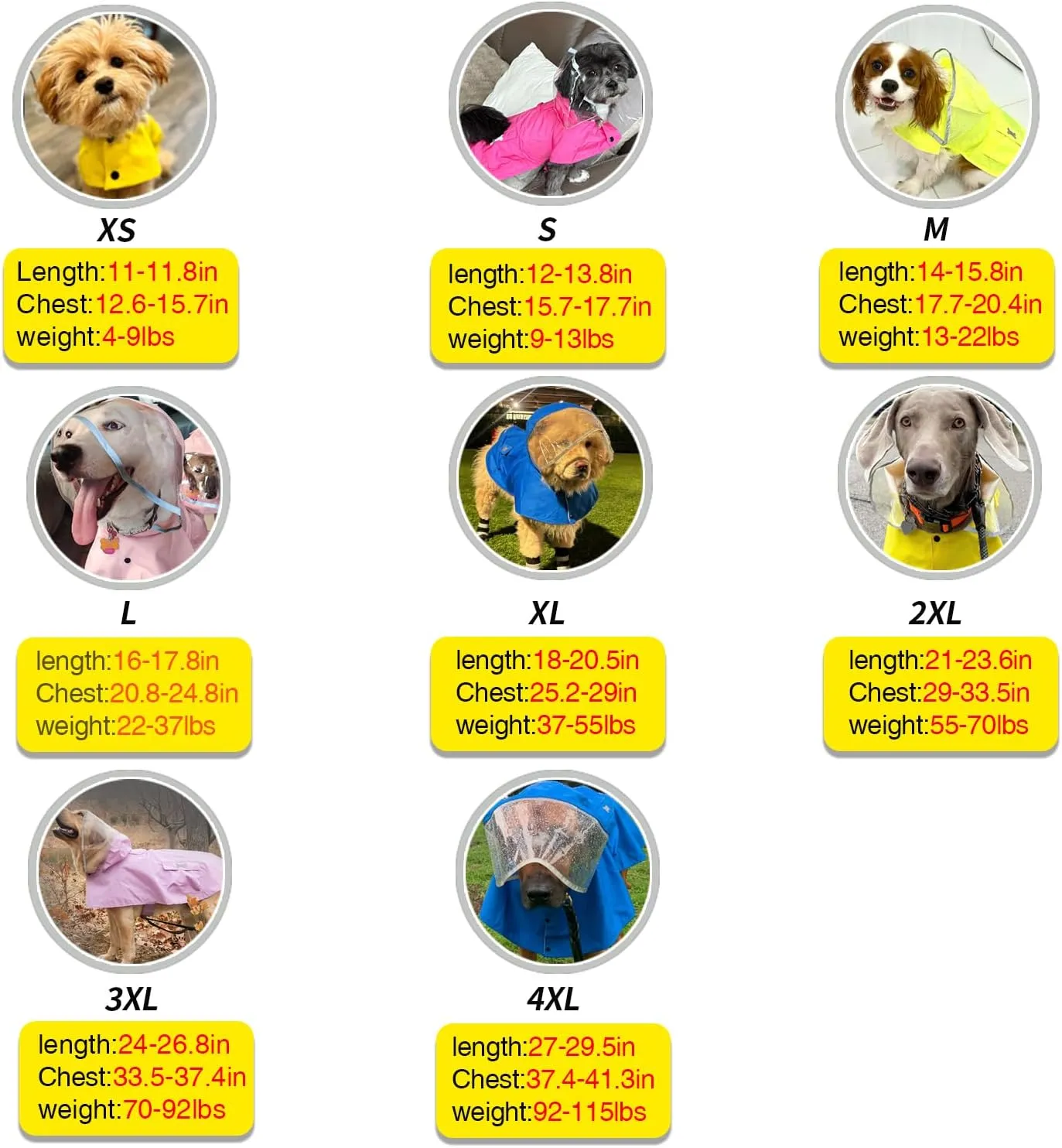 Dog Waterproof Raincoat with Poncho Hoodie, High Reflective Adjustable Yellow Pet Rain Jacket with Leash Hole for Small Medium and Large Dogs (Khaki, X-Small)