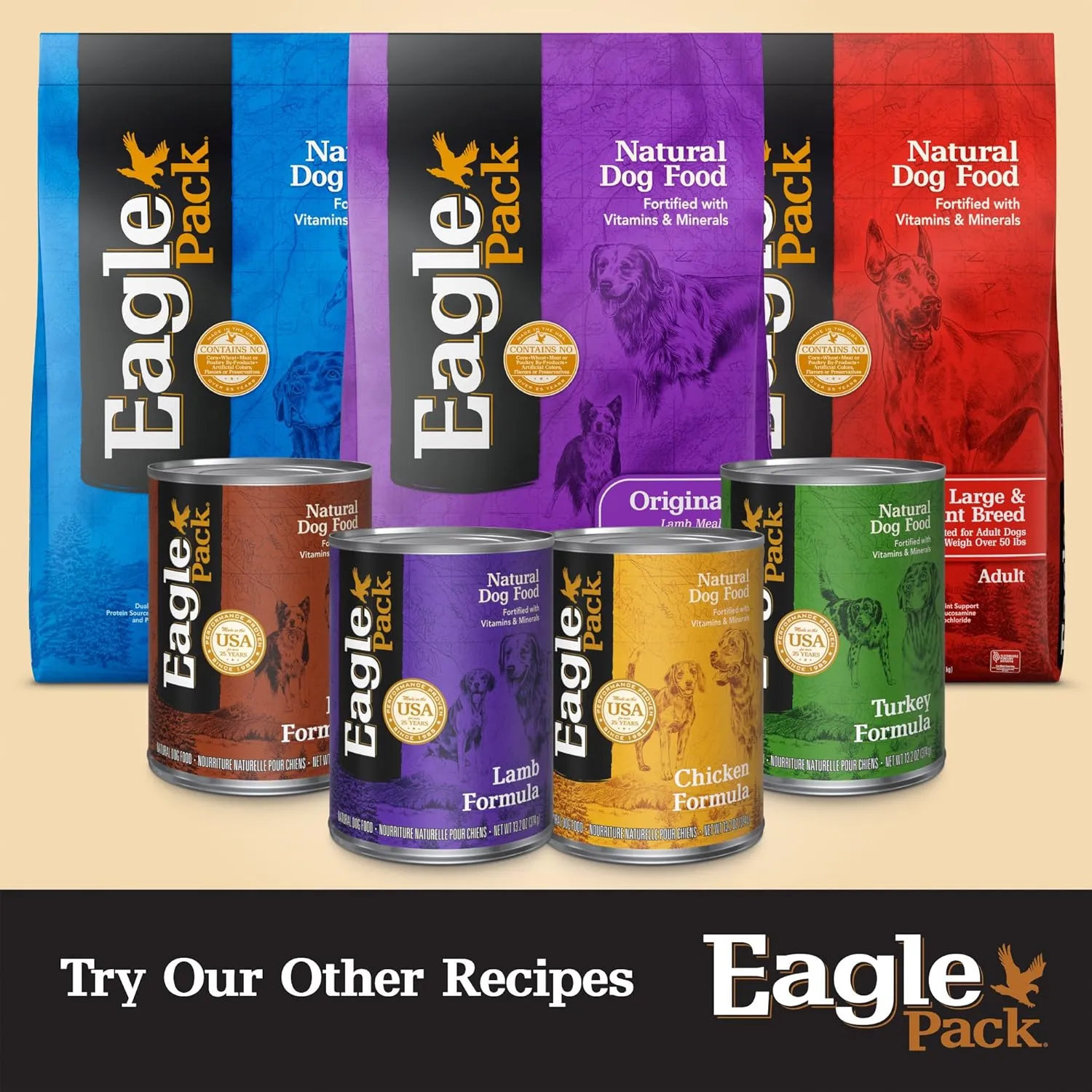 Eagle Pack Natural Dry Reduced Fat Dog Food, Pork & Chicken, 30-Pound Bag