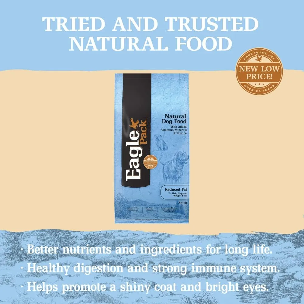 Eagle Pack Natural Dry Reduced Fat Dog Food, Pork & Chicken, 30-Pound Bag