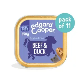 Edgard & Cooper Adult Grain Free Wet Dog Food With Beef & Duck 11 x  150G