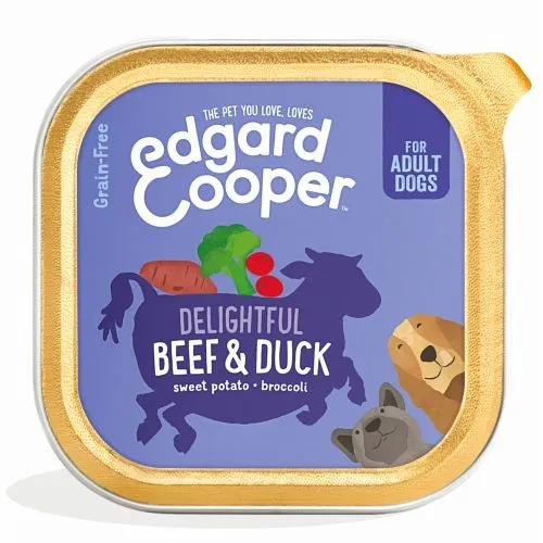 Edgard & Cooper Adult Grain Free Wet Dog Food With Beef & Duck 11 x  150G