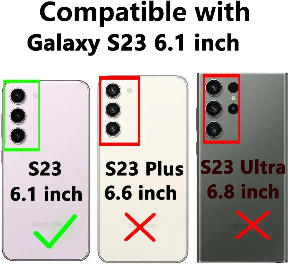 for Galaxy S23 Case,with Screen Protectors and Camera Cover,[Military Grade] 16ft.Drop Tested Cover with Magnetic Kickstand Protective Case for Samsung S23 6.1 inch, Mint