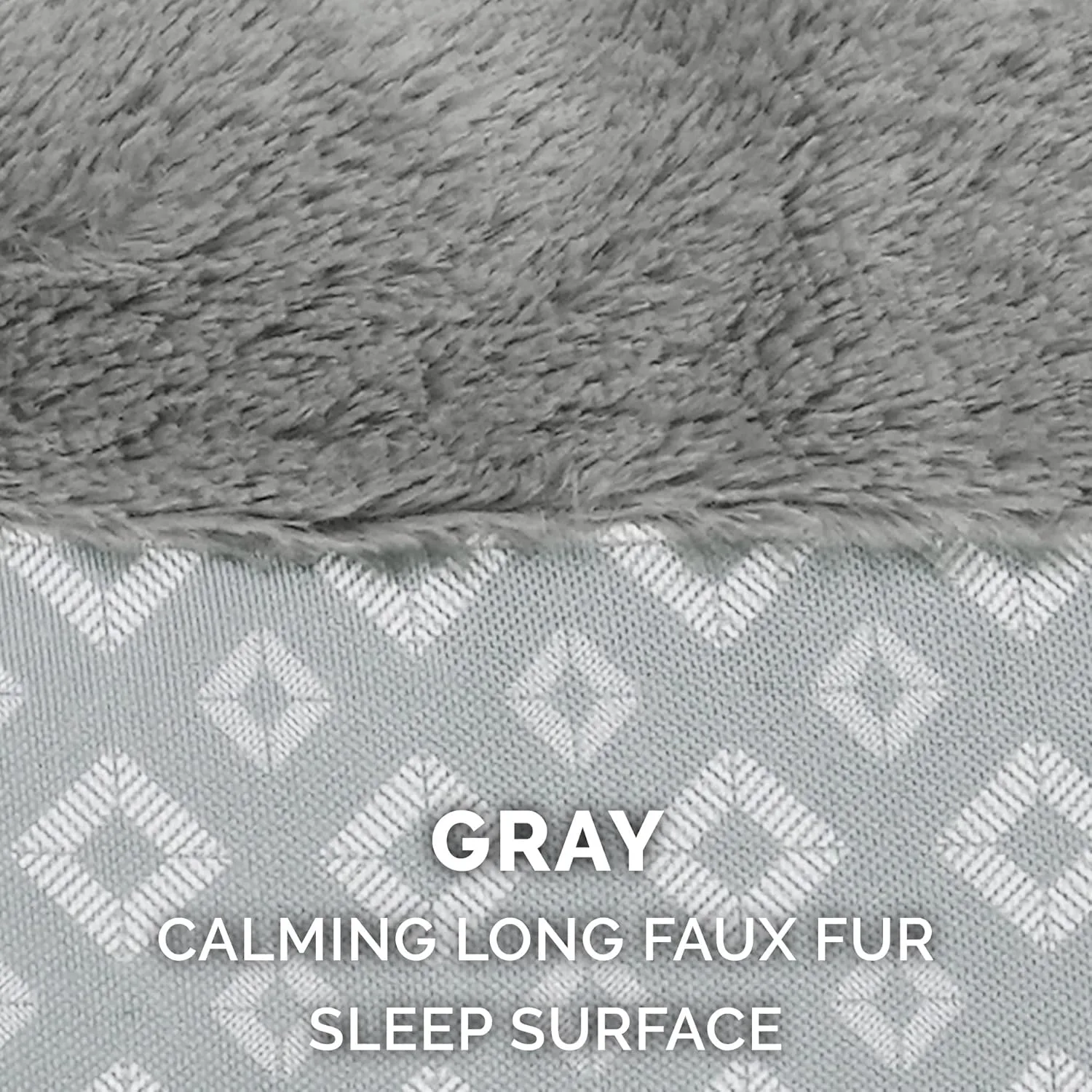 Furhaven 23" Round Donut Dog Bed for Indoor Cats & Small Dogs, Washable, For Dogs Up to 20 lbs - Plush & Diamond Print Donut Bed - Gray, Small