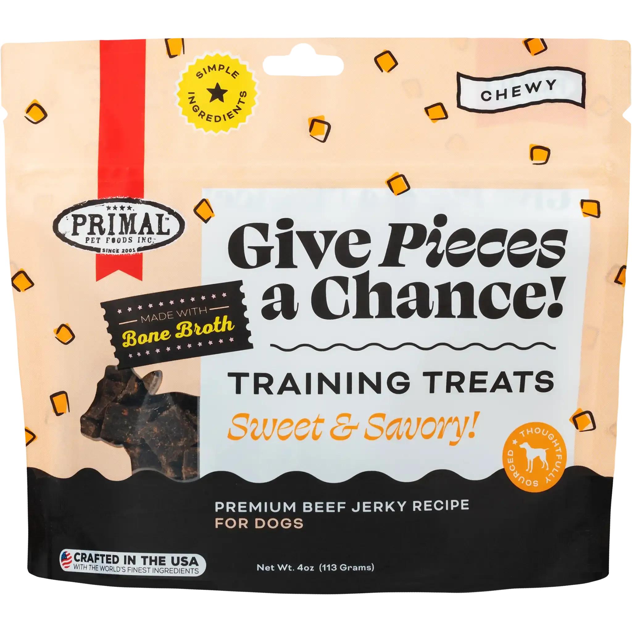 Give Pieces a Chance Jerky Treats for Dogs <br> Beef Recipe