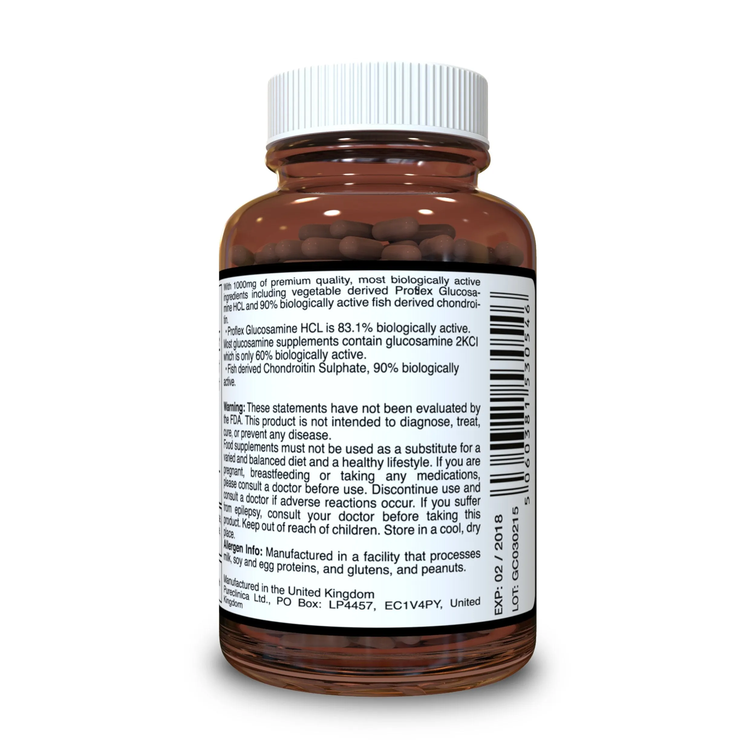 Glucosamine and Chondroitin 1000mg x 180 tablets