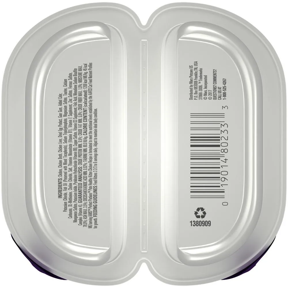 Iams Perfect Portions Healthy Kitten Chicken Pate Wet Cat Food Tray