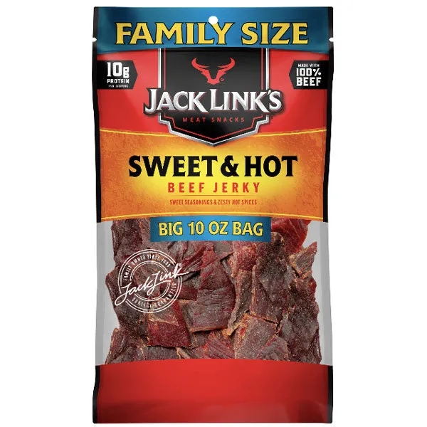 Jack Link's Jerky, Sweet & Hot, Family Size, 10 oz.