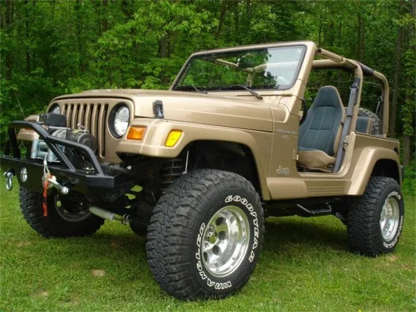 Jeep TJ, Wrangler Wheel to Wheel Nerf Bar - Textured Black
