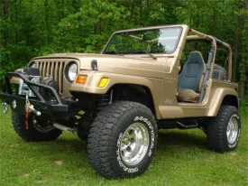 Jeep TJ, Wrangler Wheel to Wheel Nerf Bar - Textured Black