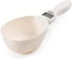 JSEIAJB Pet Food Scale Electronic Measuring Tool for Dog Feeding Bowl Measuring Spoon Kitchen Scale Digital Display