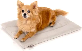 KindTail Dog Crate Pad - Soft Velvet, Reversible Bed - Machine Washable Kennel Mat for Pets up to 15 lbs, Mattress for Cozy Sleeping - 20 x 15 x 1 (Light Grey, Small)
