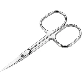 LIVINGO Premium Manicure Nail Scissors, Multi-purpose Stainless Steel Cuticle Beauty Grooming Kit for Eyebrow, Eyelash, Dry Skin Curved Blade 3.5 inch