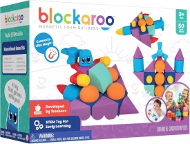 Magnetic Foam Blocks  STEM Preschool Toys for Children, Toddlers, Boys and Girls, The Ultimate Bath Toy  50 Piece Set, Bath Building Blocks, Engineering Toys for Kids 3-6