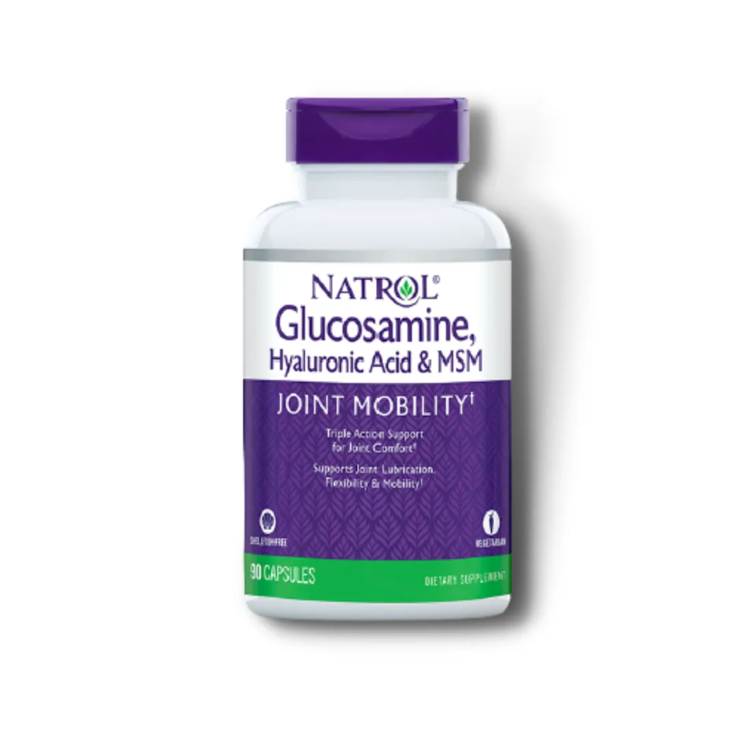 Natrol Hyaluronic Acid / MSM / Glucosamine  90 Veggie Capsules Exp Dec 2024