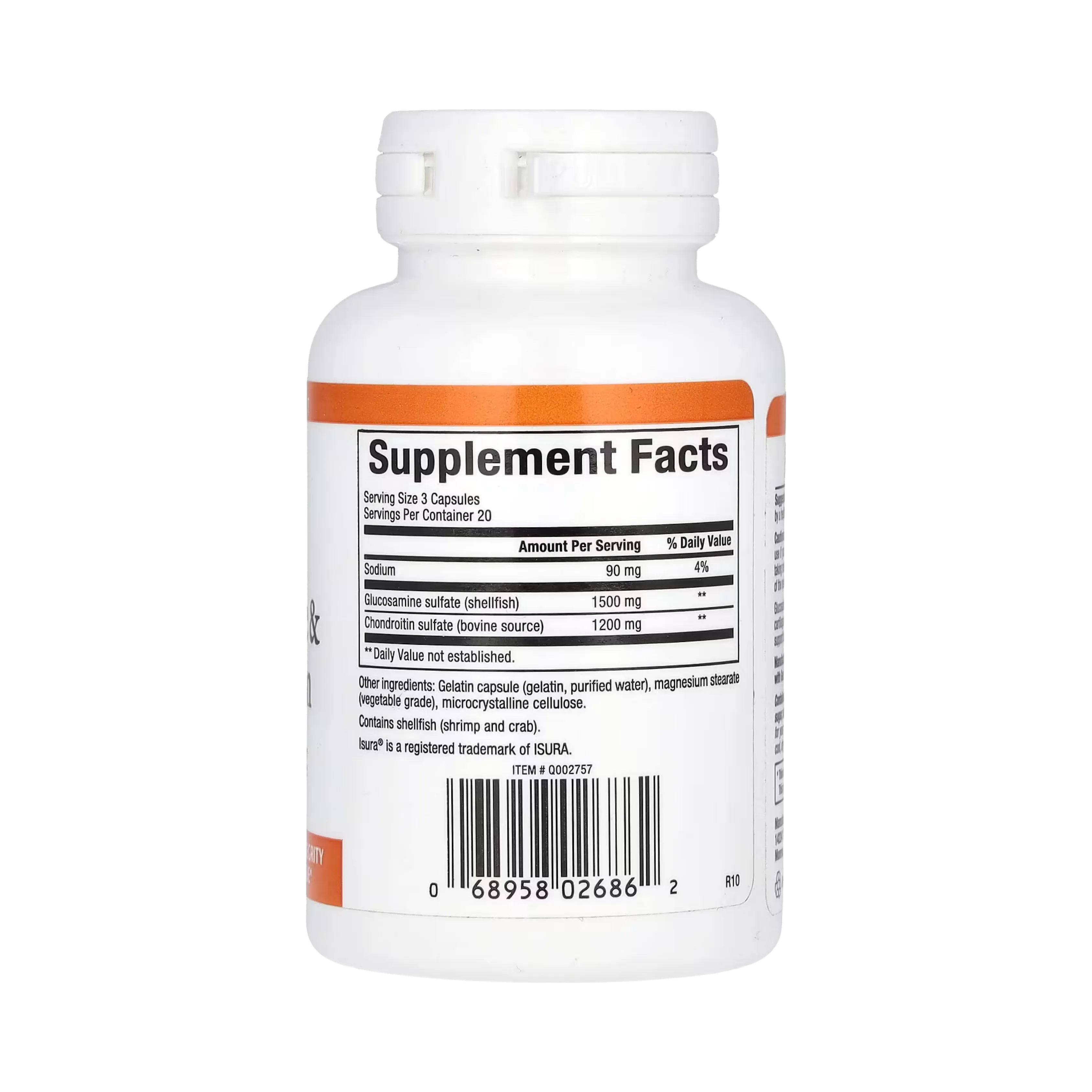 Natural Factors, Glucosamine & Chondroitin, 60 Capsules