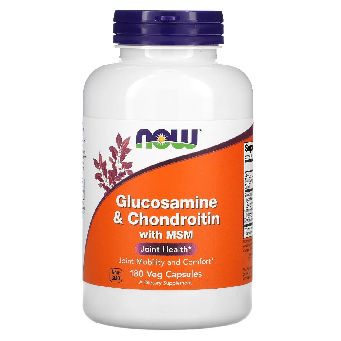 NOW Foods, Glucosamine & Chondroitin with MSM, 180 Veg Capsules EXP AUG 2028