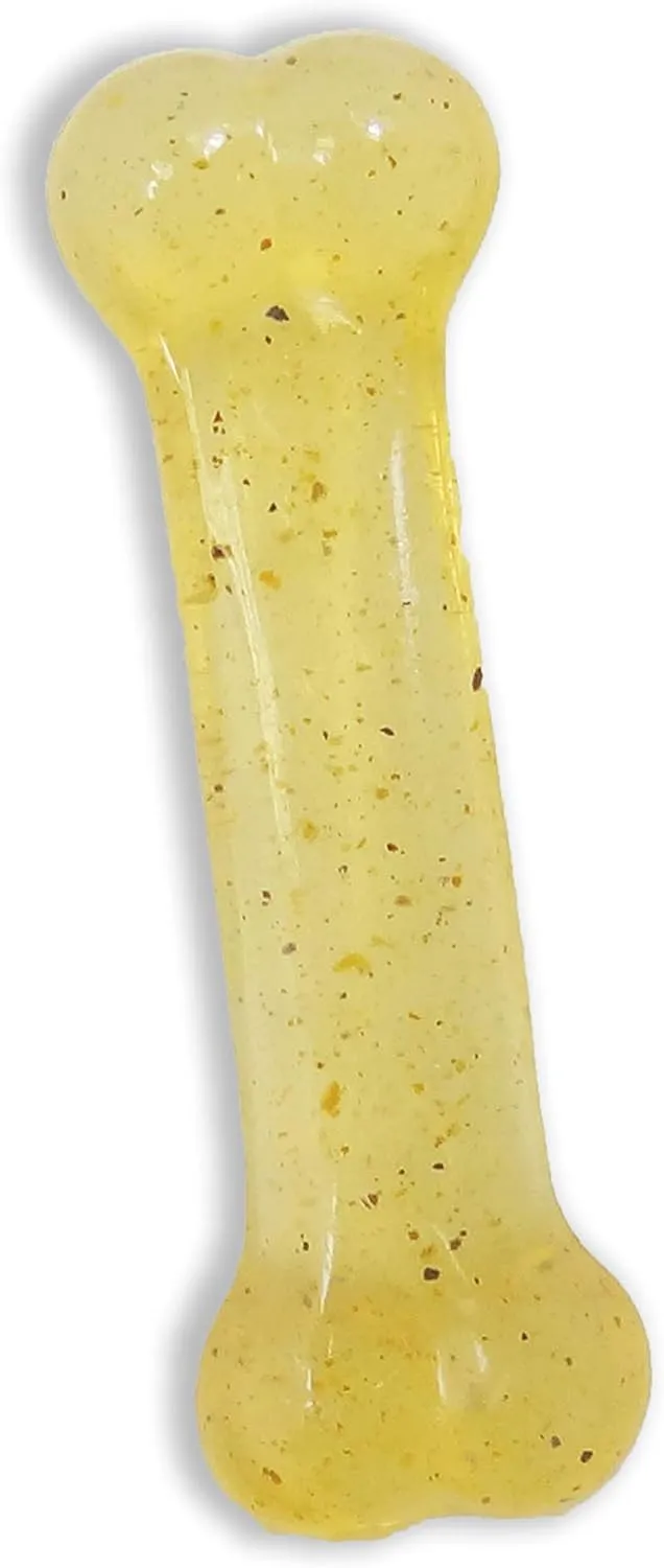 Nylabone Original Bone Flexi Chew Toy for Dogs, Dog Toys for Moderate Chewers, Chicken Flavor, Medium - Up to 35 lbs, 1 Count