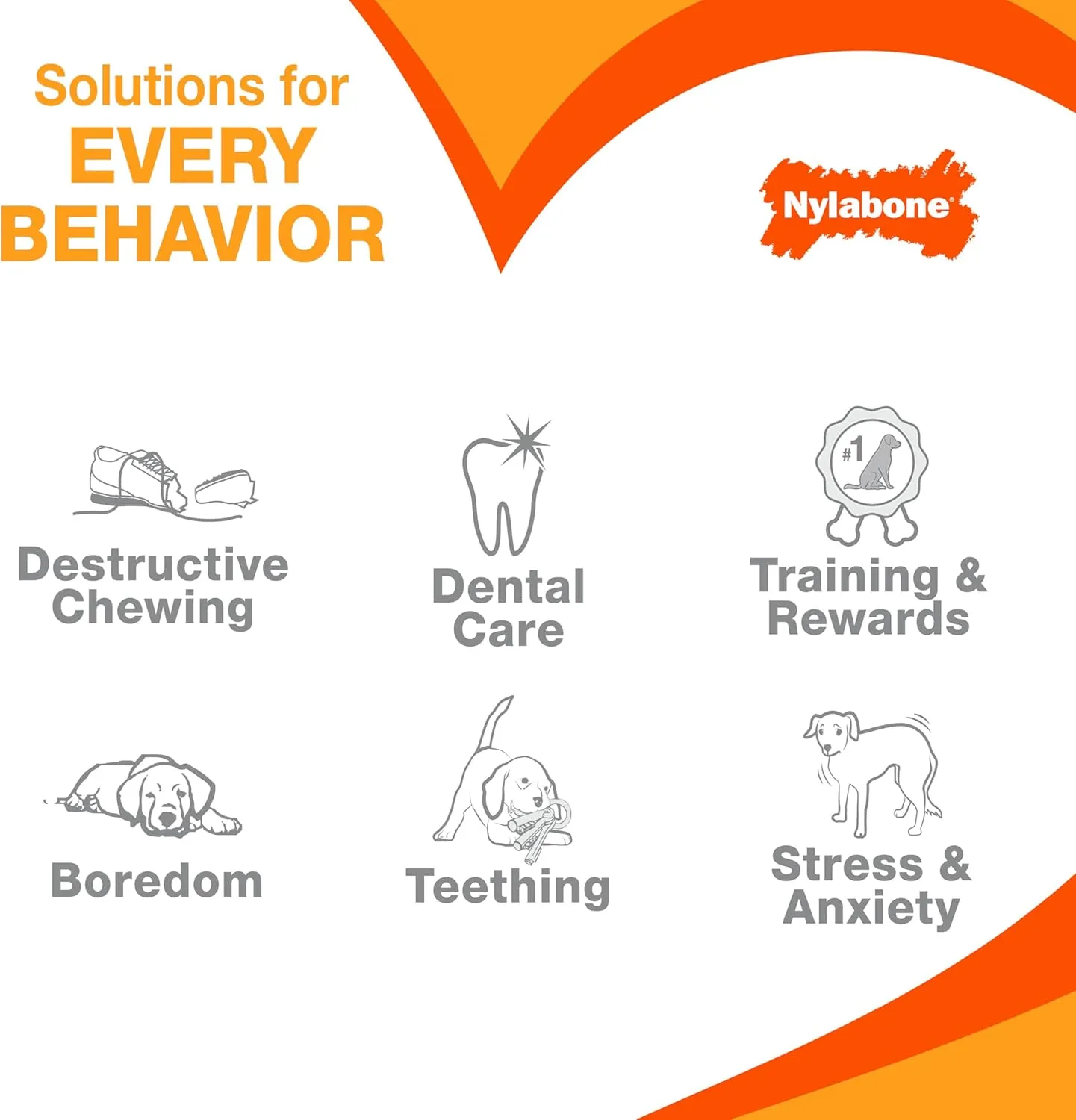 Nylabone Original Bone Flexi Chew Toy for Dogs, Dog Toys for Moderate Chewers, Chicken Flavor, Medium - Up to 35 lbs, 1 Count