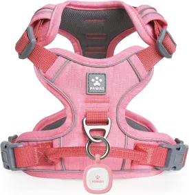 Pawaii No Pull Dog Harness with Pet ID Tag,Reflective Strips No Choke Front O Ring Breathable Mesh Adjustable Soft Padded Pet Vest with Easy Control Handle for Large Dogs