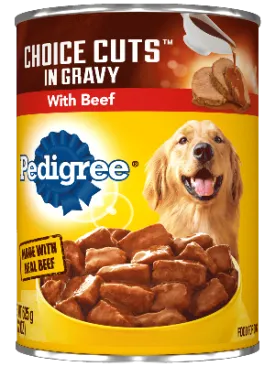 PEDIGREE® CHOICE CUTS™ IN GRAVY Adult Canned Soft Wet Dog Food, with Beef