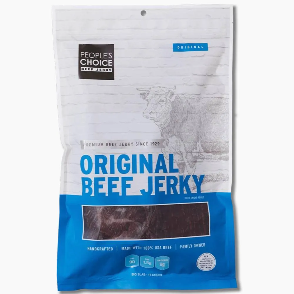 People's Choice Beef Jerky Original Slabs 15 Count