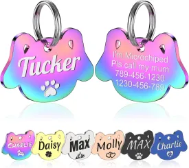 Personalized Dog Tag - Stainless Steel Pet ID Tag - Personalized Engraving - Waterproof and Durable - Suitable for Dogs and Cats - Multiple Sizes and Colors Available