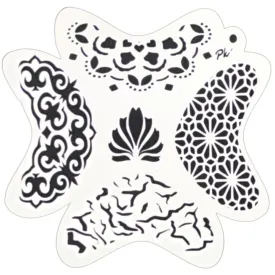 PK | FRISBEE Face Painting Stencil - NEW Mylar - Crowns and Textures - B3