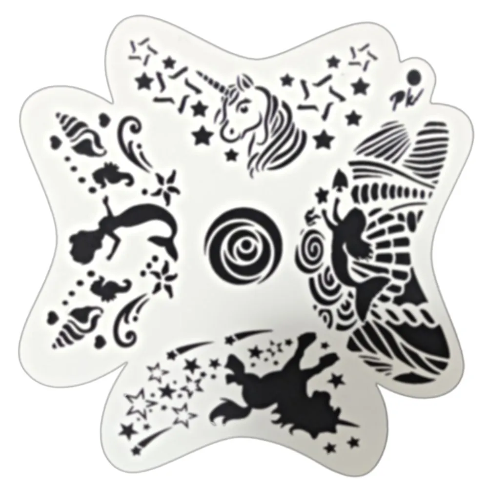 PK | FRISBEE Face Painting Stencil - NEW Mylar -  Mermaids and Unicorns - C5