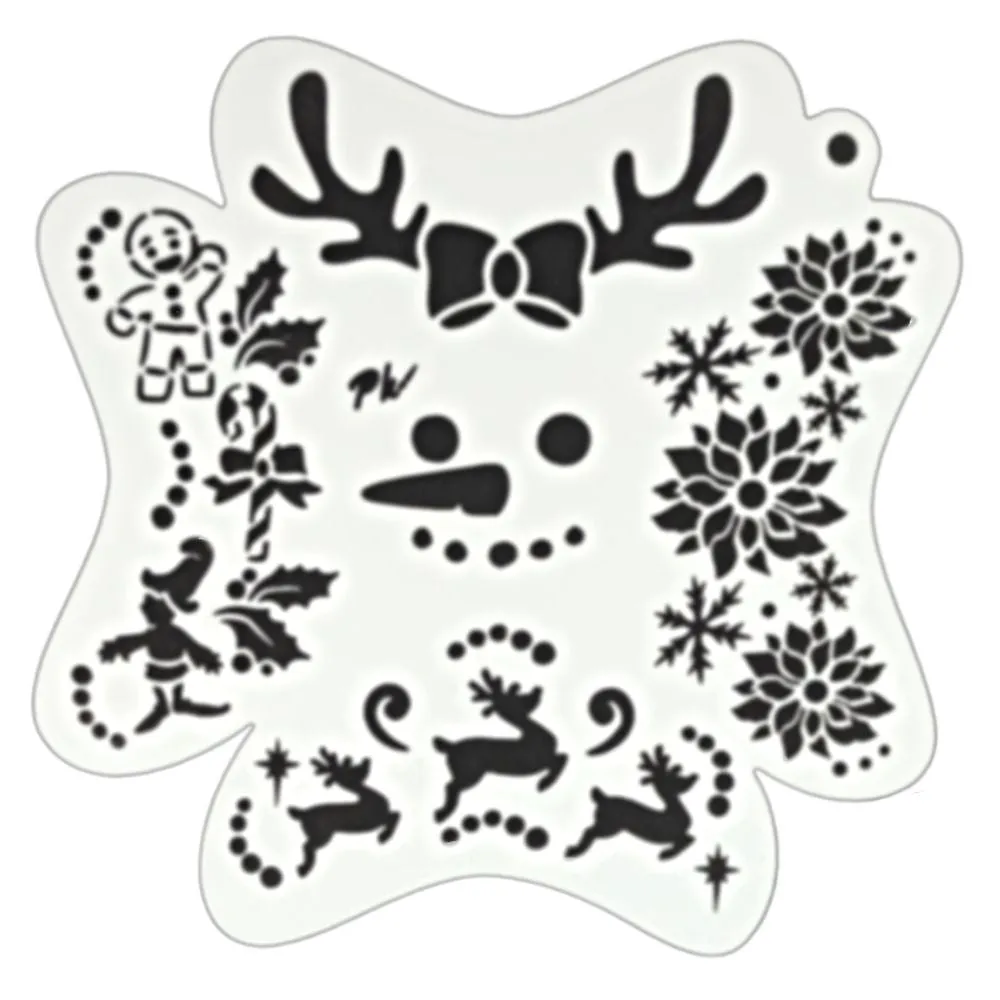PK | FRISBEE Face Painting Stencil |  NEW Mylar - Winter Fun  -  C7