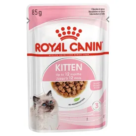 Royal Canin Kitten with Gravy Wet Food Pouch 85g^^^