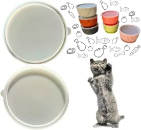 Silicone Lids for Pet Food Bowls, Can Lids for Dog Food, Cat Food, Can Lid Made from Grade Premium Silicone, Dishwasher & Microwave Safe Silicone Lid Caps for Wet Food, Universal Size (2)