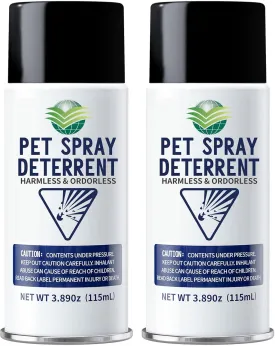 Spray Deterrent Device Refill for Motion Activated Cat Deterrent System - Safe Dog & Cat Spray Deterrent for Counters & Trouble Areas - 7.78oz Total 2 Pack