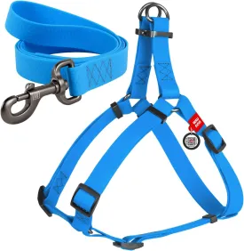 Waterproof Dog Harness 1 Wide Blue/Waterproof Dog Leash 4Ft Blue