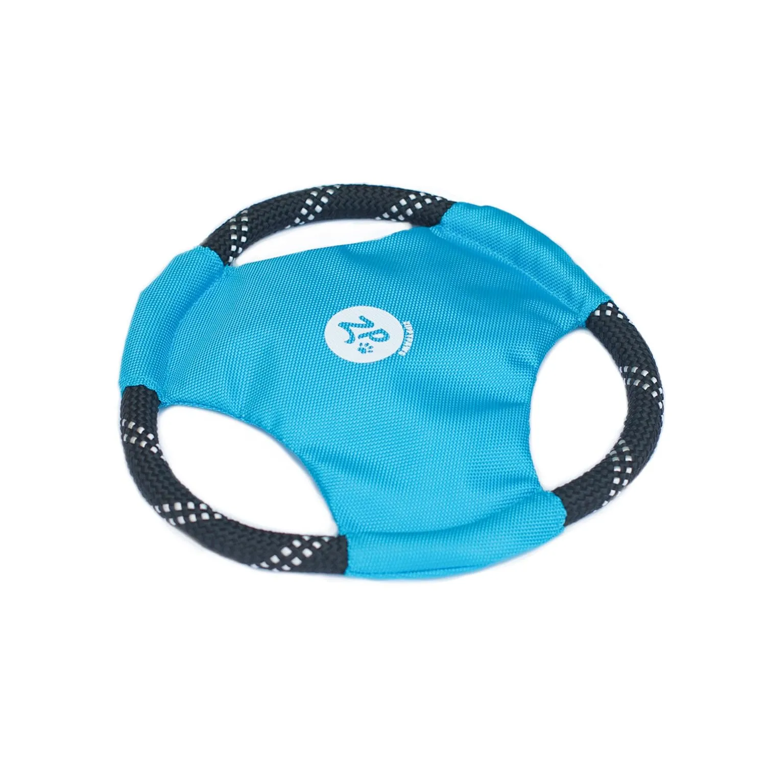 Zippy Paws Rope Gliderz Frisbee Fetch Nylon and Rope Dog Toy - Blue - Medium