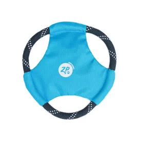 Zippy Paws Rope Gliderz Frisbee Fetch Nylon and Rope Dog Toy - Blue - Medium