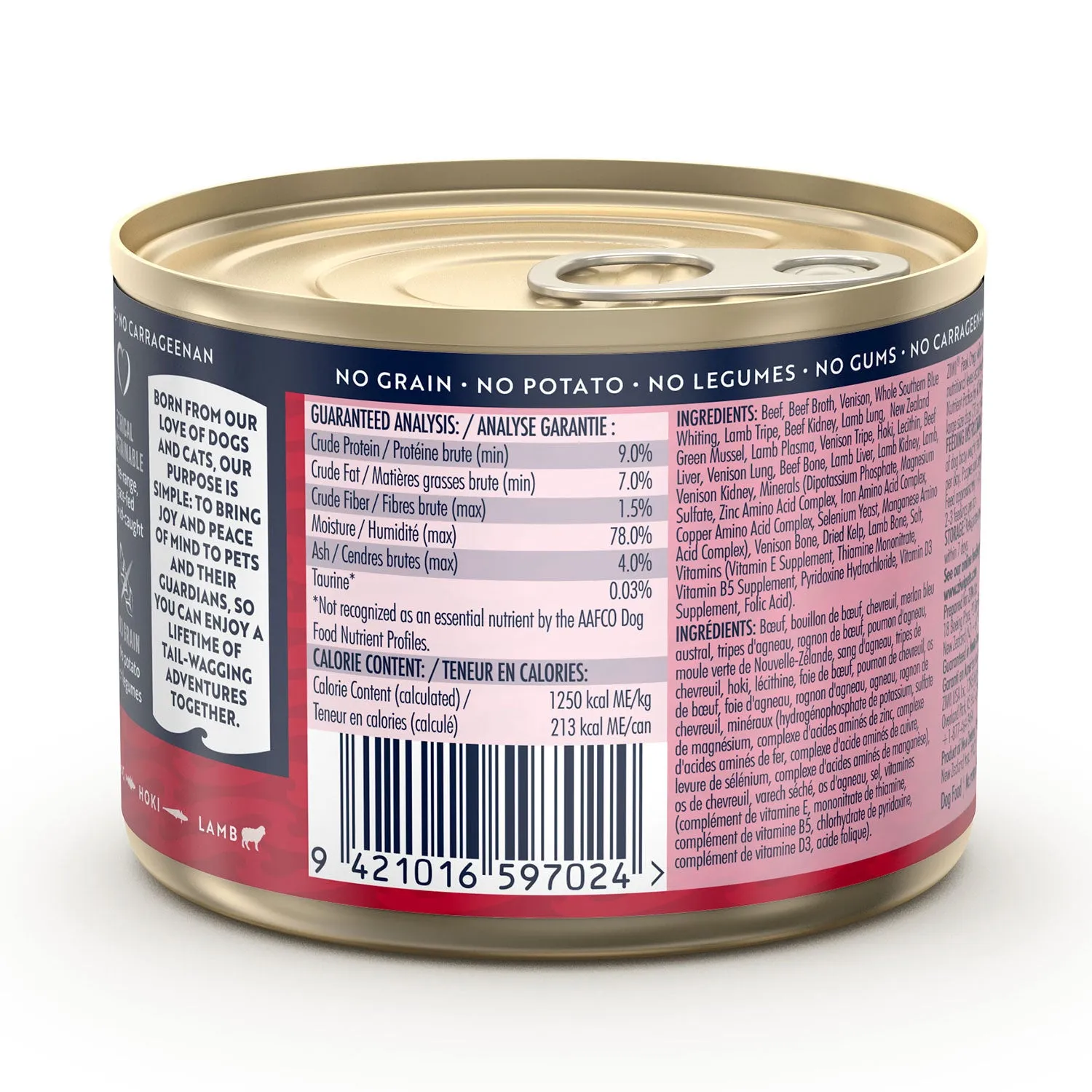 ZIWI Peak Provenance Otago Valley Canned Wet Dog Food
